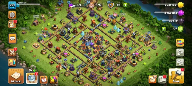 Xp 220~TH 18 Max~Heros-67/66/45/30~7× Hero Skin~Full Magic Item~All Equipment~Connect To Buyer Mail, 18 TH Main Village, 9 TH Builder