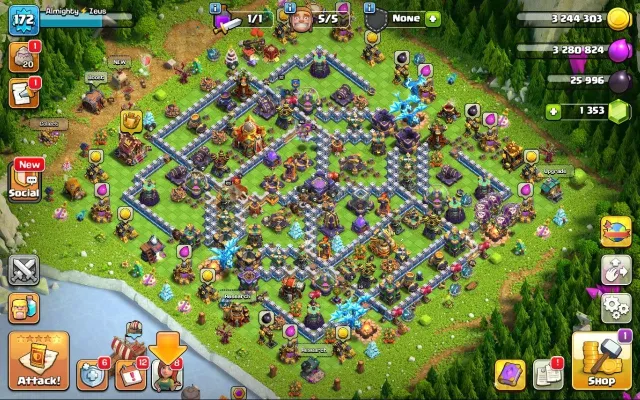 16 тх | 172 LVL | 69/79/54/65/32 | 1,3 к гемов + 213 лвк, 16 TH Main Village, 7 TH Builder