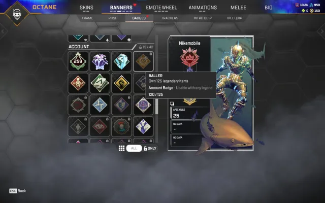 🍀 【 259 LVL 】♦️120 LEGEND SKINS♦️ EA APP + PSN + XBOX ♦️ ПОЛНЫЙ ДОСТУП 🔑, Новичок, 259 уровень, Реликвия: Нет