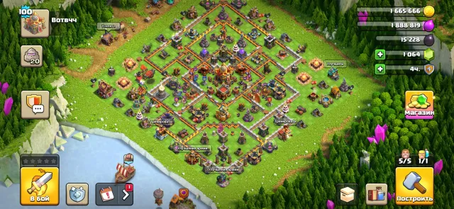 Rusher 16 TH no defense, 16 TH Home Village, 7 TH Builder Base