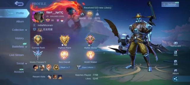 All emblem Max🌲Epic Gusion⇨Khufra⇨Uranus⇨valir⇨Grock⇨lunox⇨Nana💥Pegasus badang, Продажа, Ранг: Мифический, Уровень: 86, Процент побед: 50%, Герои: 138, Облики: 232