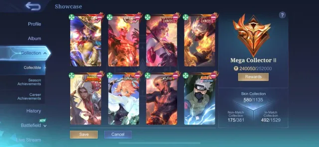 3 LEHI 2 EXORCIST 2 NEOBIST 2 KUNG FU 2 11 11 3 GRADUATE 4 RARE SANRIO COLLECTORS, Sale, Rank: Legend, Level: 166, Winrate: 57%, Heroes: 133, Skins: 580