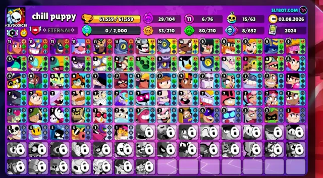 A LOT OF 2 PRIME FAT FIGHTERS CUP A LOT OF SKINS DONATE, trophies 61500, brawlers 76, primes 41