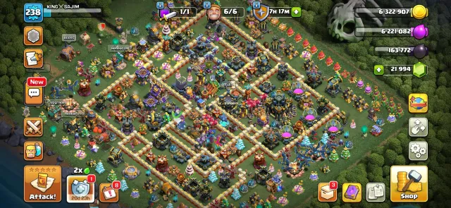 Th 17➤21994 Gems➤Hero 99-100-77-74-50-5➤Nc 500➤Bh 10➤Magic Items loaded➤1 Scenary➤Mail change, 17 TH Родной Деревни, 10 TH Строителя