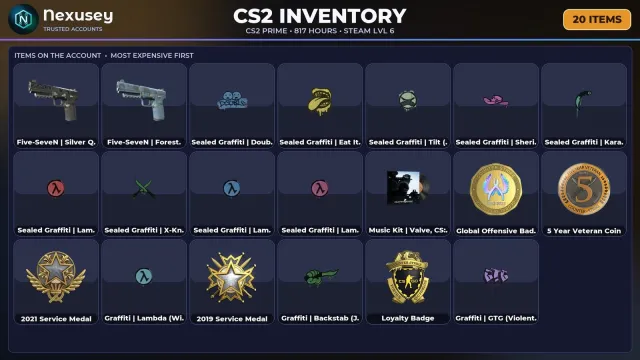 🚀 【CS2 PRIME】 ✨ +5 РЕДКИХ МЕДАЛЕЙ: СЛУЖБА 2019 · СЛУЖБА 2021 · GO ✨ 2018 г. | ПОЛНЫЙ ДОСТУП #4CRU0J, Продажа, С инвентарем, Есть PRIME