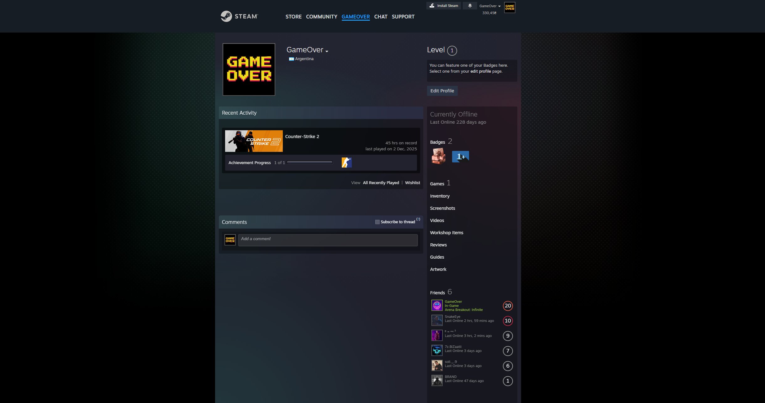 🔥🏆 Verified + Prime 🏆 🔥 Steam Region 🟣 Ukraine ✅ Wallet Balance 330,45₴💰💎 Full Access ✅NO CHEATS✅
