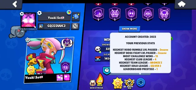 Powerful account🔥brawl stars🔥 under the basis of eve, trophies 82000, brawlers 104, primes 54