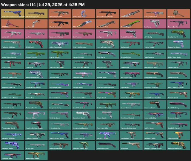 EU / 114 Skins / Ion Karambit / Xenohunter Knife / ChronoVoid Vandal, Sale, Silver 1, Agents: 24, Skins: 114