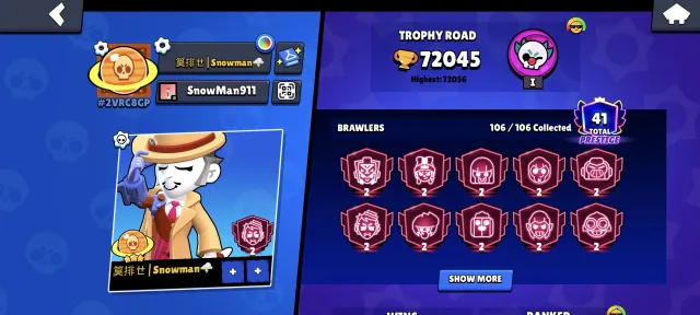 🐳Old account🐳 35 full brawlers 10 full buffs also Clash Royale account 10600 trophies