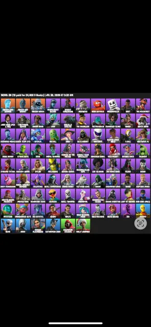 🔥 86 SKINS | 🔥 John Wick 🔥 Marshmello 🔥 Baymax 🔥 Sub-Zero 🔥 83 Emotes | ✅ Full Access, Sale, skins 86