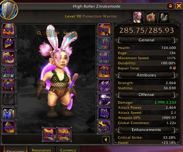 Account 3 wars / 1 lock / 2 monks . Main 291, 90 level, Gnome, Warrior