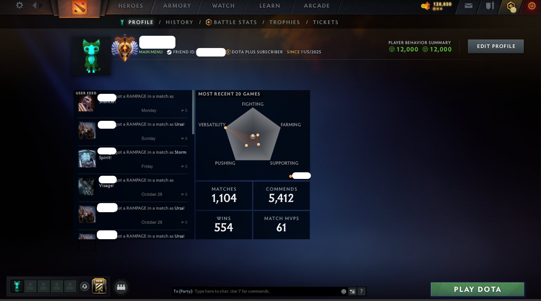 8000+ MMR【Immortal — Calibrated】Main Pool (Fast queue among high levels) | Warranty, Sale, 8000 MMR, 12000 Behavior score, 1300 games, 1000 hours