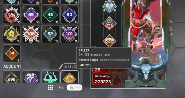 💎 [EAapp] 640 leg.items \\ x6 HEIRLOOMs+150 SHARDS,x4 PRESTIGE + KATAR + UNIVERSAL + MYTHIC R301, Бронза, 798 уровень, Реликвия: Есть