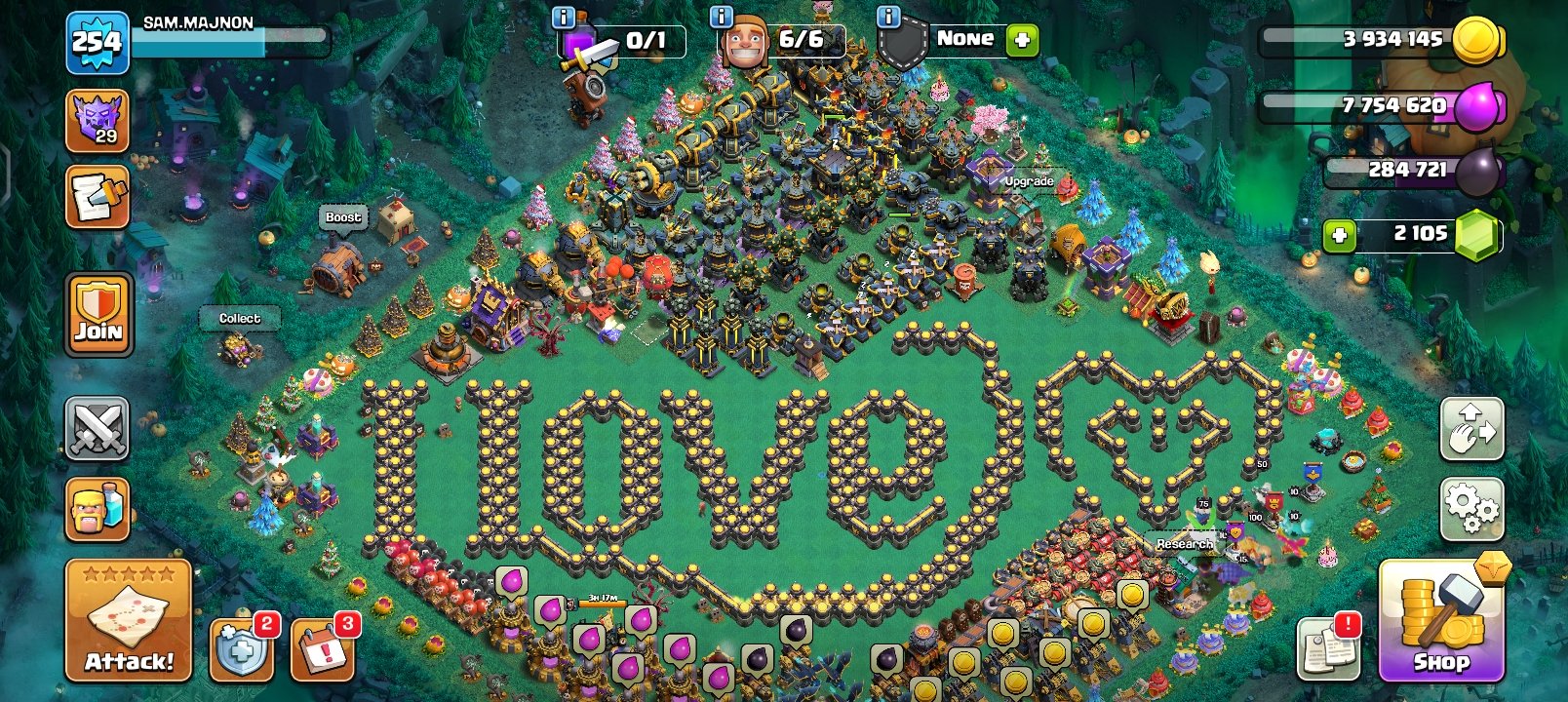 🟥⬛🛑Th 17 99% MAX🛑⚫XP 255🛑⚫Heroes Level-K100/Q100/MP90/W75/RC50🛑⚫Gems 2185🛑⚫With Gmail🛑⚫Full Access🛑, 17 TH Main Village, 10 TH Builder