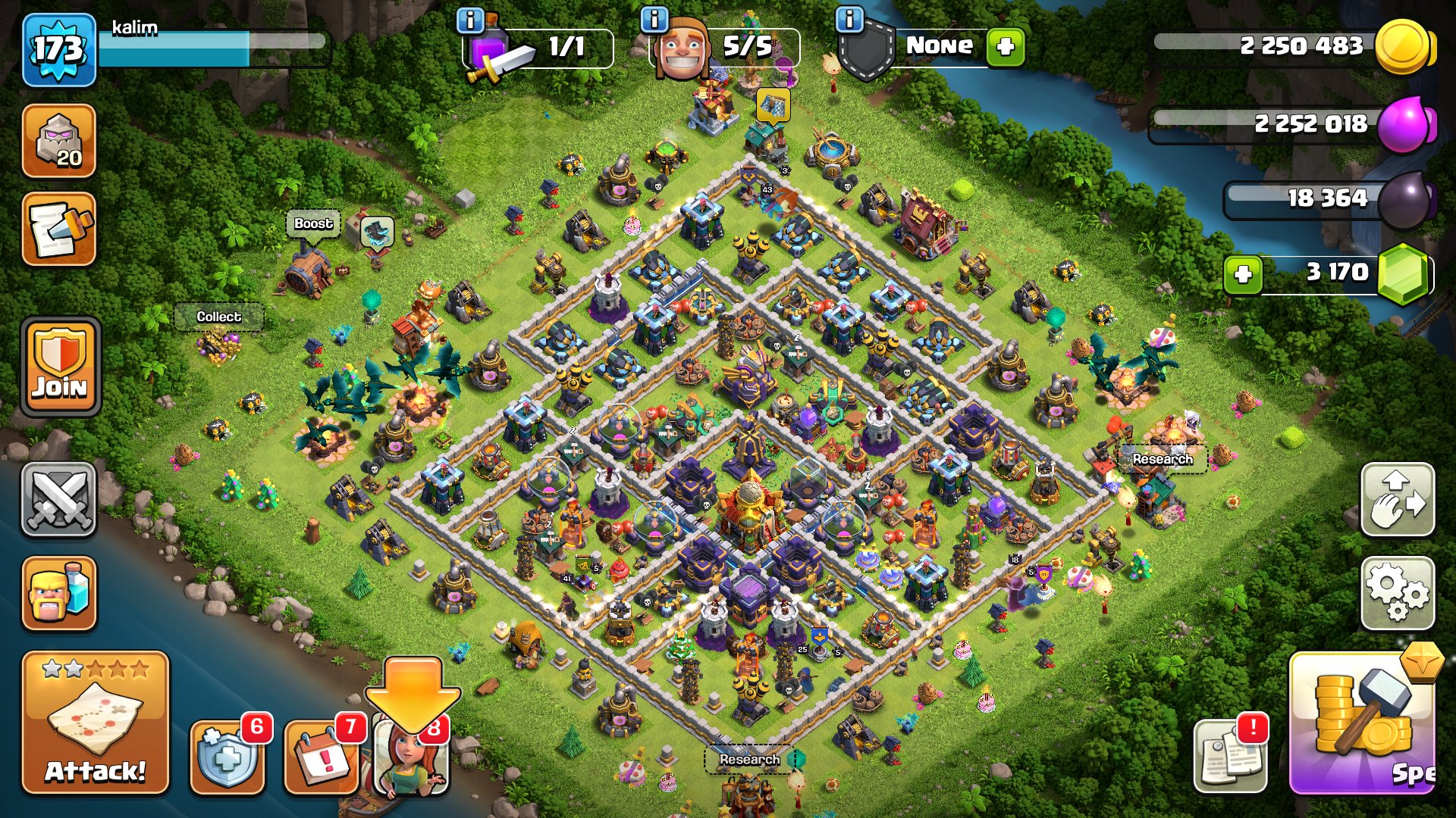 ✅[AUTO-HANDOUT]💜16 th💜8 ds⭐️3185 Gems⭐️173 Lvl 👑38/41/43/18/25 Heroes ✅tag:#88RR8RQ2C, 16 TH Main Village, 8 TH Builder