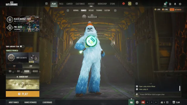 ❄️ PUBG PC Lv.111 | Winter Eclipse MP5K Lv.1 | 🥶 Yeti Suit | 💰 1800 G-Coin | 🏆 Rank Ready, Есть BATTLEGROUNDS Plus