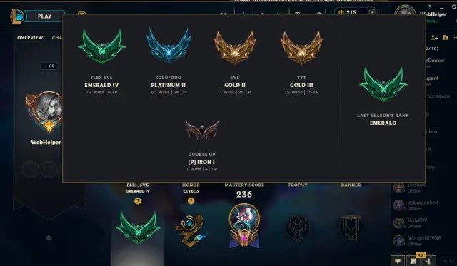 🎮 LoL EUW | LVL 80 | 63 SKINS | 1 MYTHIC | 5 LEGENDARY, Sale, level 80, champions 109, skins 63, Platinum