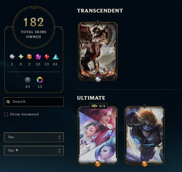 Selling Personal Acc - Pax jax, Pax sivir - 194 skins - Risen Legend Kaisa, Gacha Master Yi, Sale, level 183, skins 182, Gold