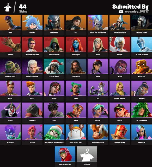 🔥 FORTNITE ACCOUNT | 44 SKINS | 83 BACKBLINGS | 42 EMOTES | 73 GLIDERS 🔥, Verkauf, Skins 44