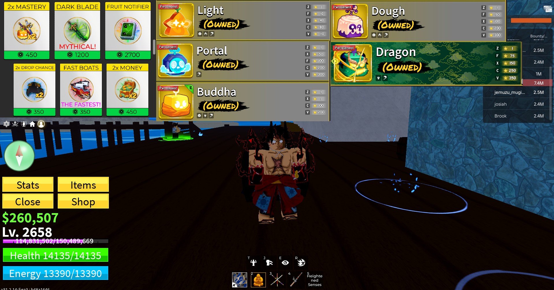✅AUTO-ISSUE✅🔥+EMAIL🔥⛩️5 Perm Fruits⛩️⚪+243R$⚪🔱PERMANENT / PERM Dragon🔱FULL GAMEPASSES🔱TOTAL 39K+🔱, Sale, Voice chat: Yes