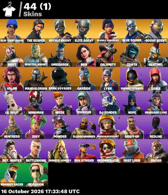 🚀 【FORTNITE】 ✨ Sparkle Specialist, Floss, Royale Knight ✨ 44 скина | 565 ур. | 100 V-Bucks, Продажа, скины 44