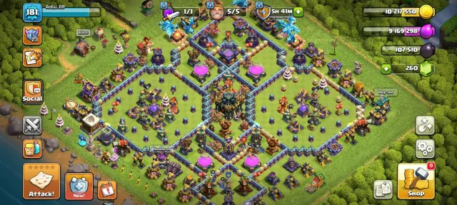 TH 17 Max~Heros-52/55/46/38~4× Hero Skin~Full Magic Item~All Equipment~Connect To Buyer Mail, 17 TH Родной Деревни, 9 TH Строителя