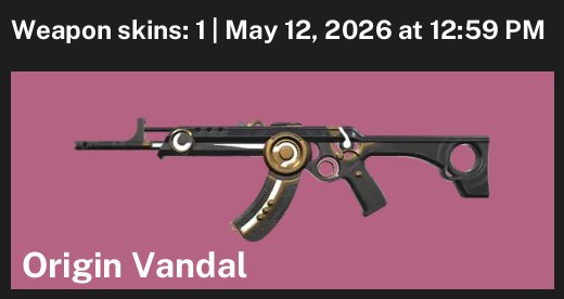 Vandal Origin, Sale, Ranked locked, Agents: 7, Skins: 1