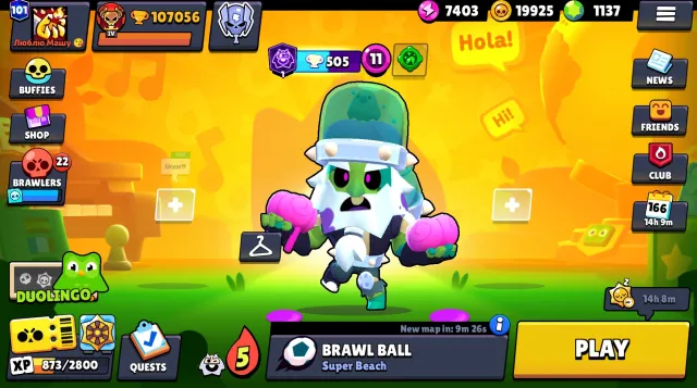 🔥ТОП АКК БС С 107К ТРОФЕЕВ+CLASH ROYALE+HAY DAY!🔥, 107056 кубков, 101 бравлеров, 101 праймов