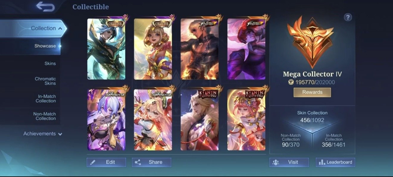 ‼️🔥Sale of the Best Mega Collector IV Account | Extremely Stacked Account🔥‼️, Sale, Rank: Epic, Level: 85, Winrate: 47%, Heroes: 120, Skins: 456