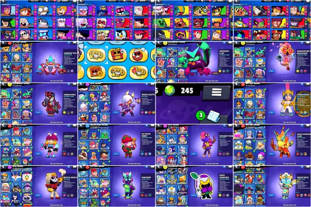 MALEFISENTA COLLET❤️46-11x POWER❤️50,000🏆245 GEMS AVAILABLE❤️CUP PINS❤️PENNY ASSISTANT❤️2019 ACCOUNT, 50600 trophies, 105 brawlers, 16 primes