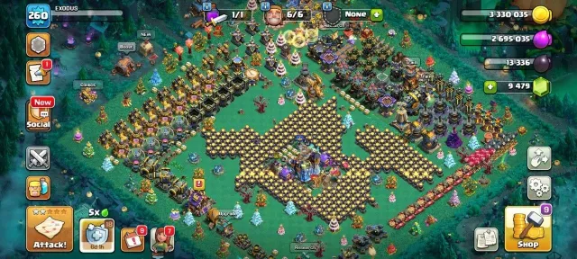 💥 60% Discount Shop × 👑 TH18 | ⭐ 260 XP | 💎 9,000 Gems | 🦸 Heroes 100-100-88-76-50-05, 18 TH Родной Деревни, 10 TH Строителя