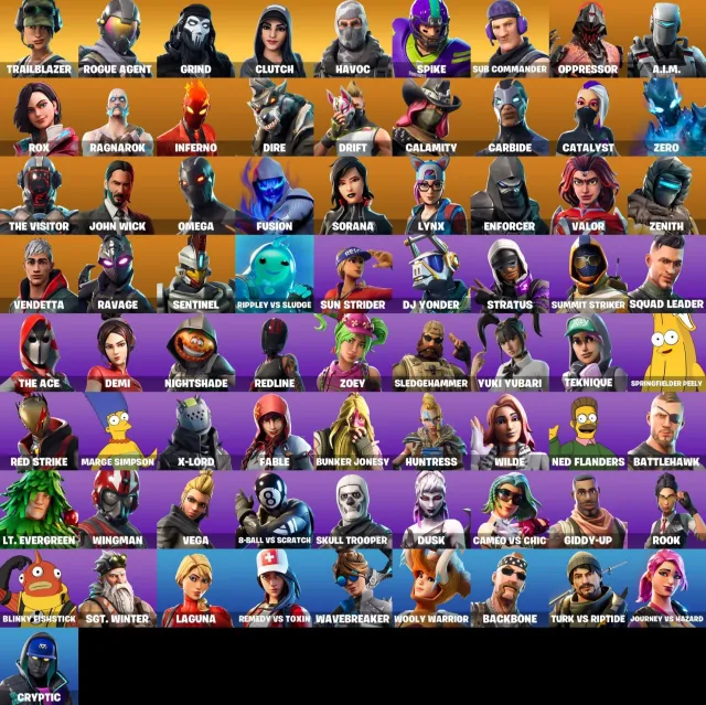 [PC/XBOX/PSN] 🔥 73 SKINS | 16 EXCLUSIVES | TRAILBLAZER, ROGUE AGENT, HAVOC, RAGNAROK | 600 V-BUCKS, Продажа, скины 73