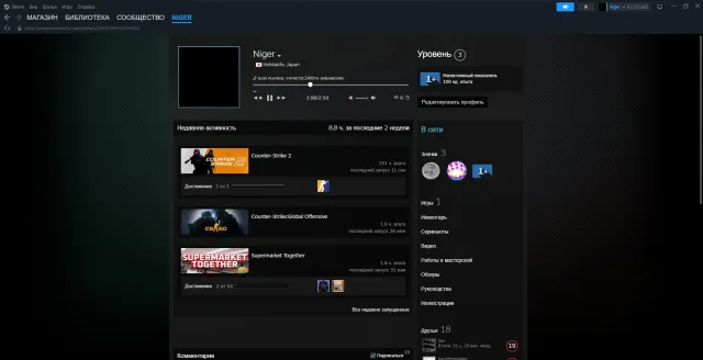 🔥 CS2 with Prime status, no medals and rank! 🎮 3 LVL Steam + skins - FACEIT not linked!, Sale, With inventory, Has PRIME