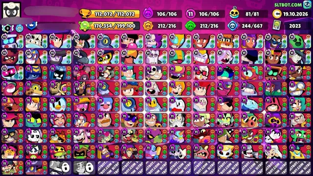 Master 3 [M3] || FULL ACCOUNT 106-11 || 400+ SKINS || 1x Master || CLEAN LOGS, 112072 trophies, 107 brawlers