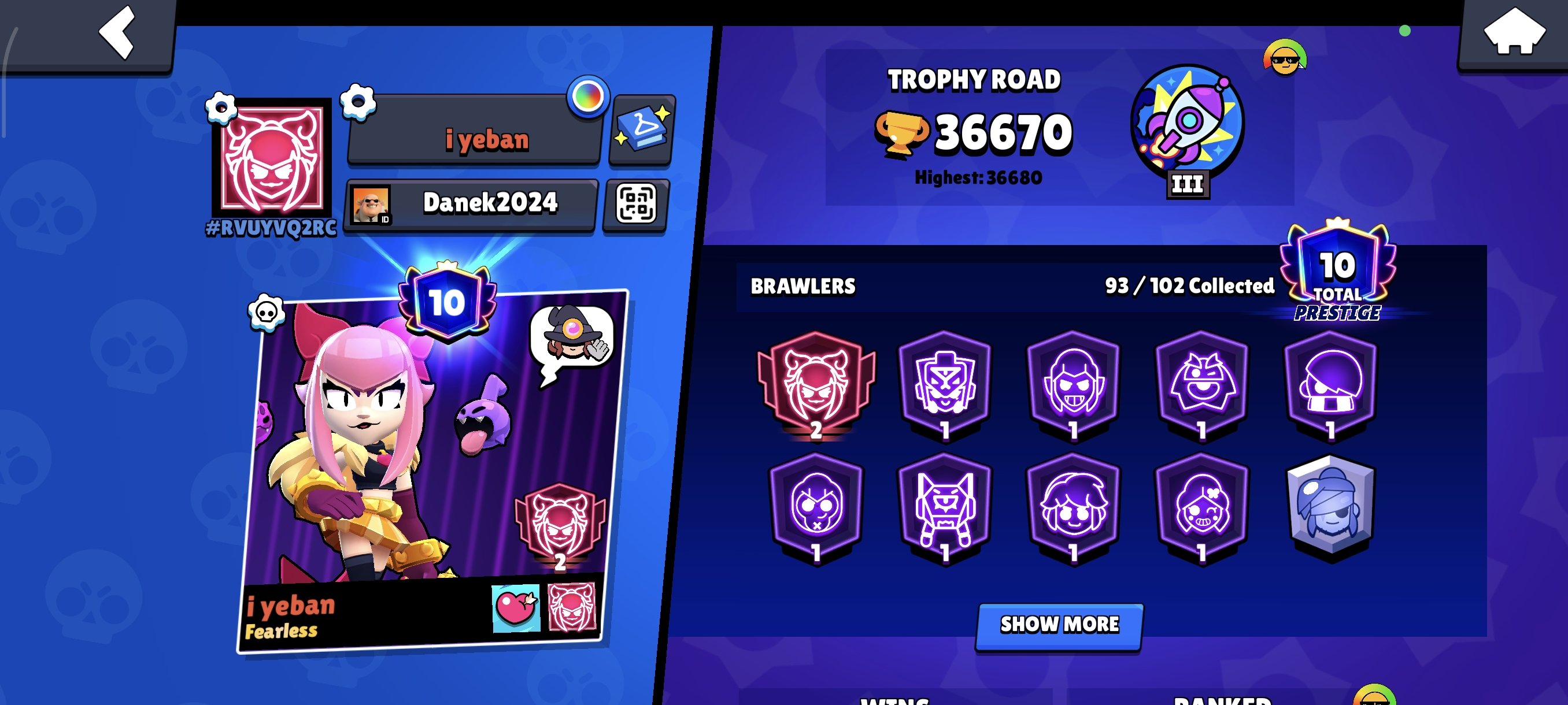 Eyrhsjsksjykgkrkffkfiffidororkdwtey yeytegsgsgggwhwggey, trophies 36600, brawlers 91, primes 10