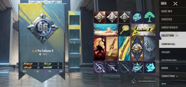 66 Collection level with Glacier (level 6) Old account, Продажа, 84 уровень, Ранг: Ас, 100+ мифик скинов, 20+ прокачиваемых оружий, 10+ килл чатов, Нет спорт каров