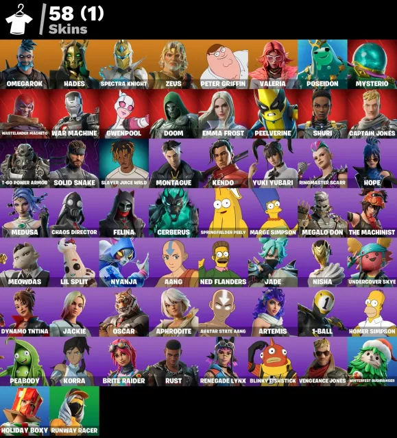 [PC/XBOX/PSN] | 58 Skins | Omegarok, Peter Griffin, Mysterio, War Machine | 850 V-Bucks, Продажа, скины 58