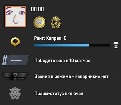 PRIME | MEDALS | INVENTORY 900 RUBLES | FULL DATA RESET | 100% GUARANTEE, Sale, With inventory, Has PRIME, Competitive