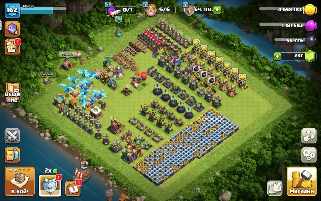 ⭐【14 TH 76% SEMI-FULL】⭐【162 LVL】⭐【HEROES 68/70/48/37/20】⭐【5 SKINS】⭐【6 EPIC EQUIPMENTS】⭐, 14 TH Home Village, 9 TH Builder Base
