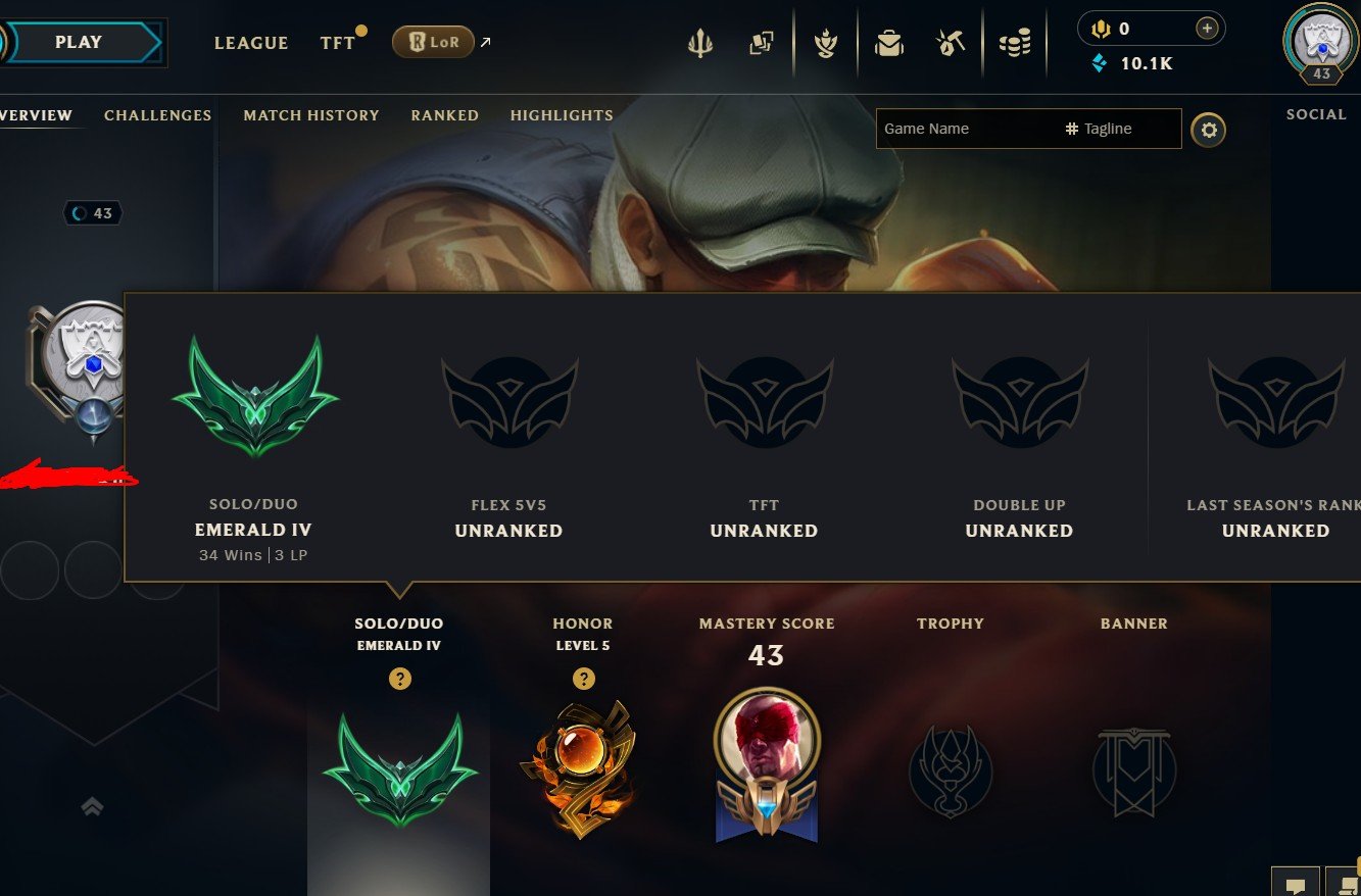 🔑EUW🔑60% Winrate🔑S16 Emerald IV🔑Handleveled🔑33 Champions🔑10 Skins🔑Perfect Main + Smurf Account, Sale, level 43, champions 33, skins 10, Emerald