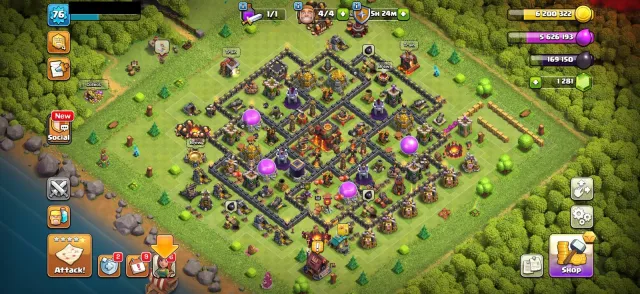 Clash Royale 12 275 🏆 · all cards 123/123 + Brawl Stars 19K + CoC TH10 | Supercell ID, 10 TH Native Village