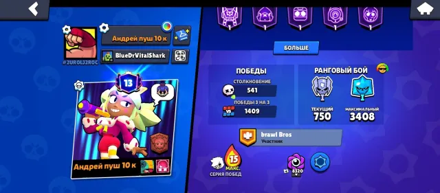 Top account profitably and cheaply👍👍, 23855 trophies, 62 brawlers, 13 primes