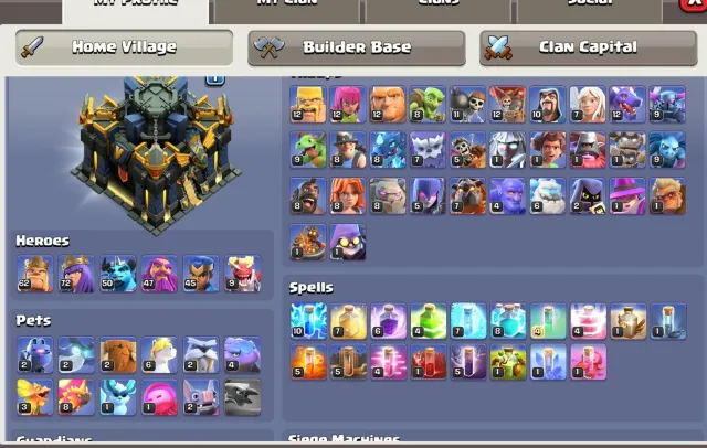⚡Th 17 | 5 строителей | ЗАЩИТА ПОЧТИ МАКС_(62/72/50/47/45/9)_(11 Эпических ЭКИПИРОВОК) (8 ЭКИПИРОВОК МАКС), 17 TH Родной Деревни, 8 TH Строителя