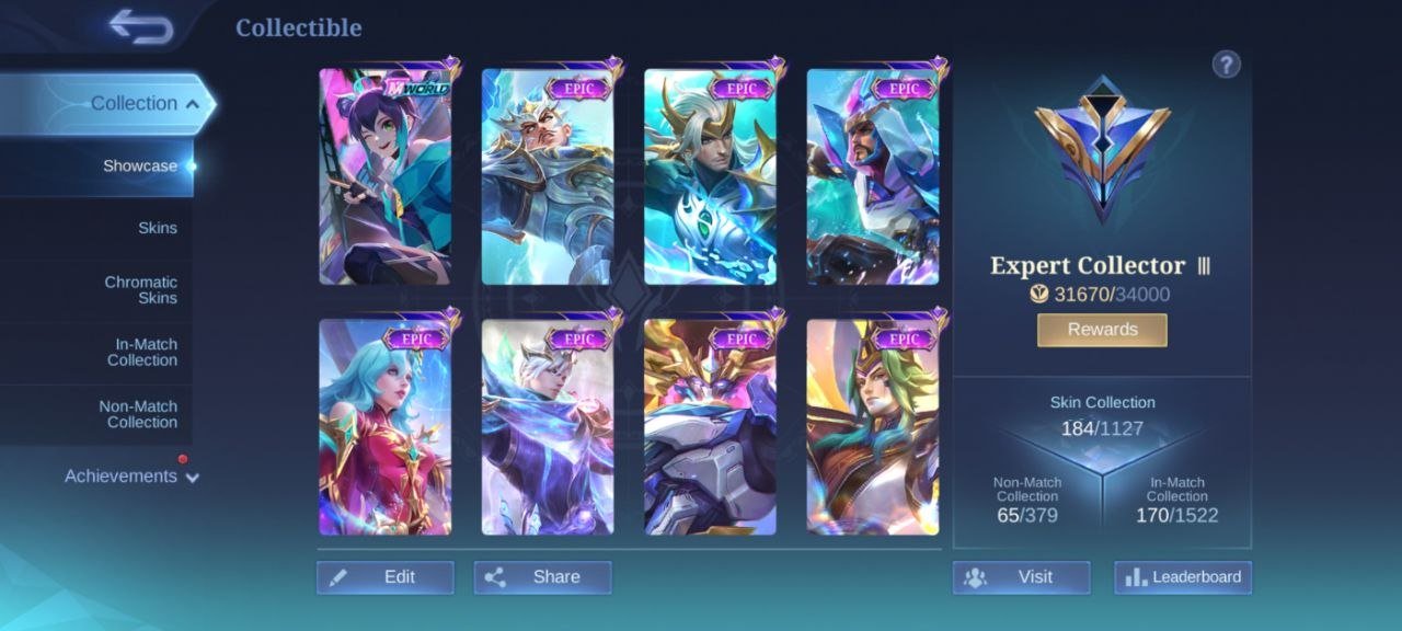 EPIC Gatokacka YSS Khaled Gusion Vale blerick Valir Carmila emblem Max, Sale, Rank: Mythic, Level: 74, Winrate: 60%, Heroes: 113, Skins: 184