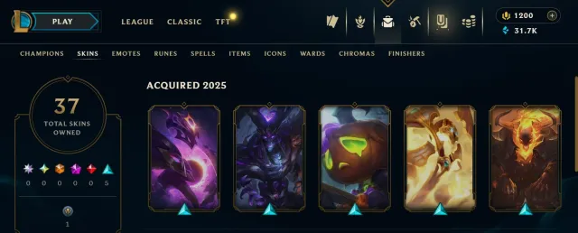 ⭕AUTO-DISTRIBUTION⭕38.000+ SE⭕𝙐𝙉𝙍𝘼𝙉𝙆𝙀𝘿⭕Mail is not attached⭕1200 RP, Sale, level 30, champions 30, skins 37, Unranked