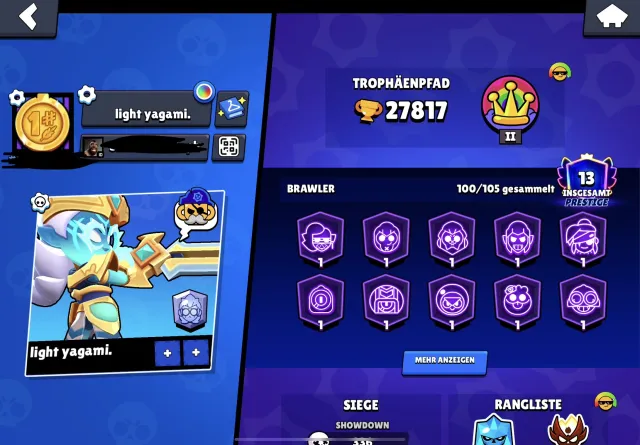 Smurf Master 1x Acc Full Ranked Meta, 27817 кубков, 100 бравлеров, 13 праймов