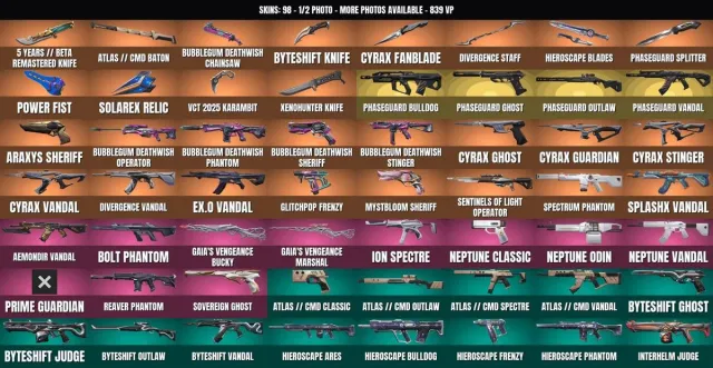 Gold 2 🎯 98 skins 👑 12 knives👑Vandal "Phase Barrier"👑Outlaw "Phase Barrier"👑Bulldog "Phase, Sale, Gold 2, Agents: 18, Skins: 98