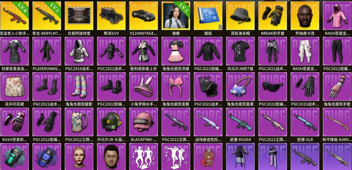 💎⭐BREAK gloves + V12 sports car + Level 1 Hanna + two legendary weapons💎⭐, Yes BATTLEGROUNDS Plus