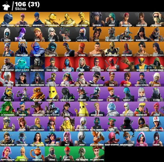 🕹️🔥CYBER ACC💖LARA CROFT💖TAKE ELF, LAUGHTER🔥MIDAS🔥 RARE ITEMS🔥LEGAL🔥GUARANTEE💖, Sale, skins 106