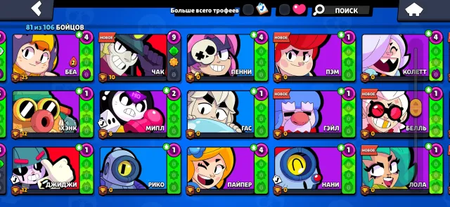 14941 trophies 81 brawlers 7 primes
